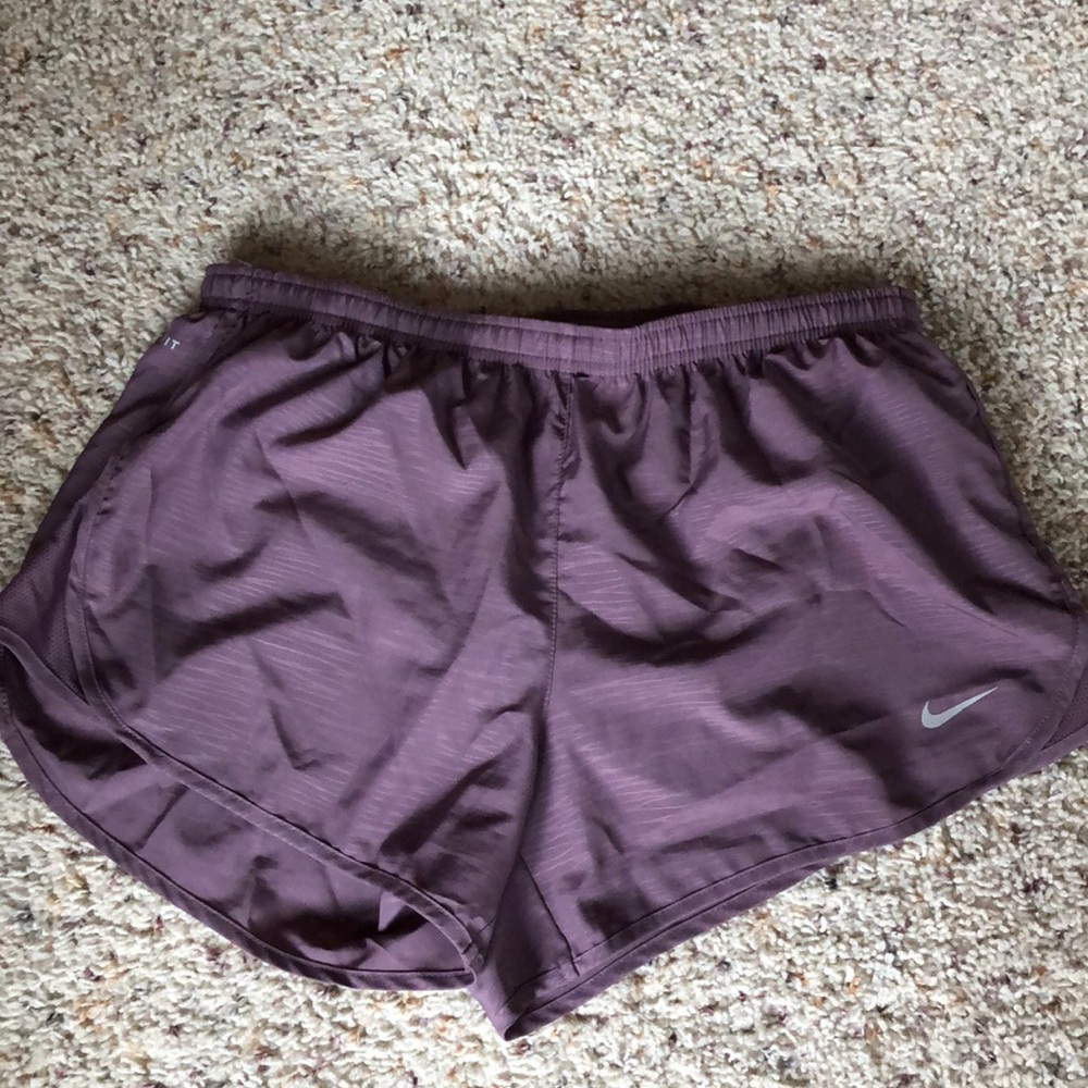 purple nike running shorts